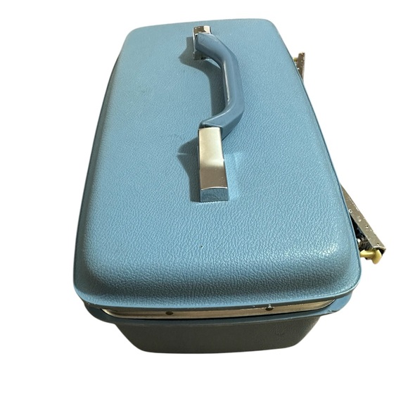 Vintage 60s 70s Blue Samsonite Montbello Travel makeup Case - Picture 6 of 7
